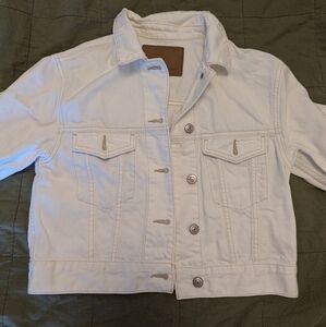 American Eagle white denim jacket XS
